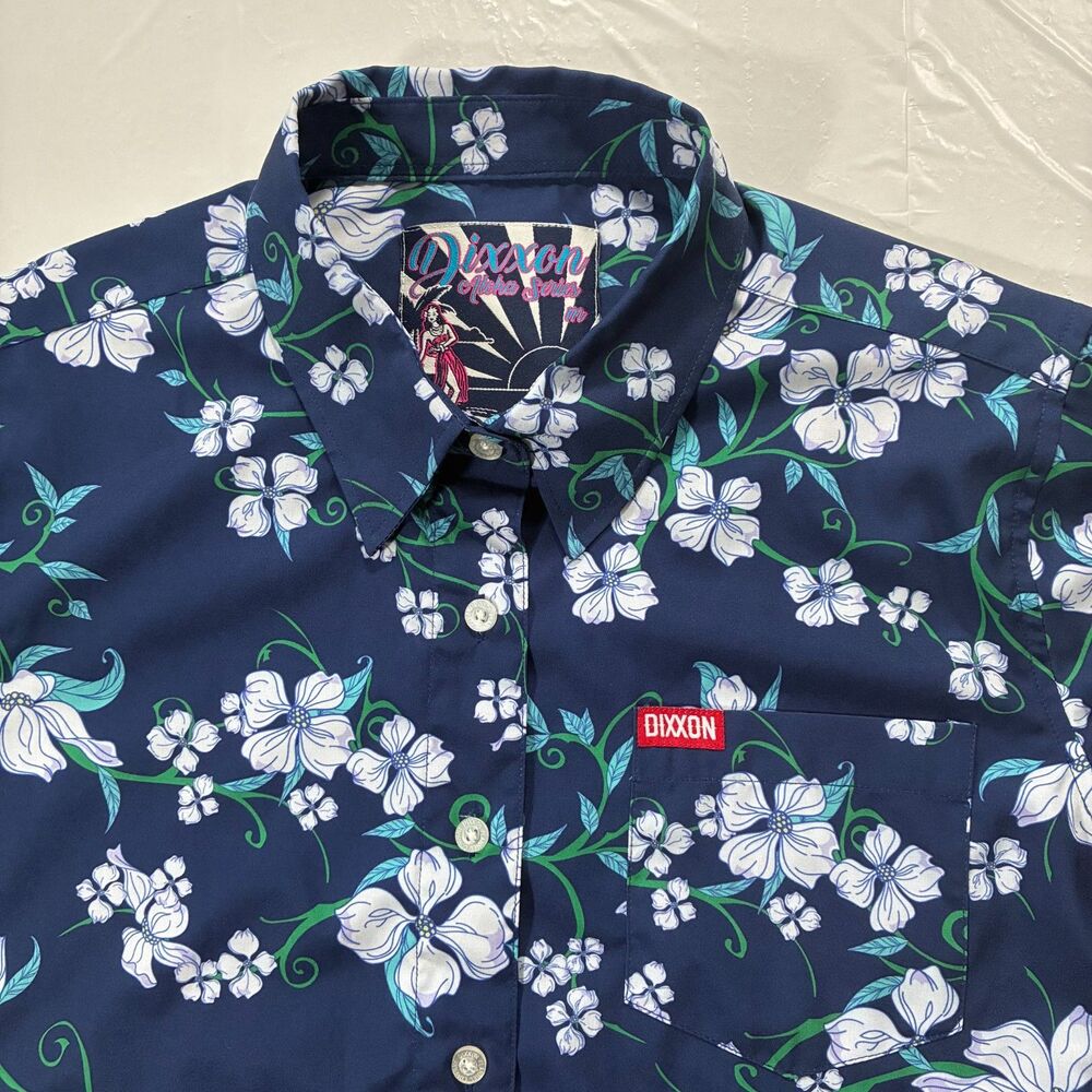 Dixxon Aloha Series Women’s SS Party Shirt Button Up Casual Shirt Size M